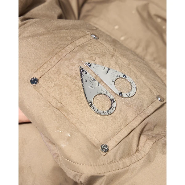Moose Knuckles Everest Hooded Down Puffer in Ashen | Jackets | Coveti