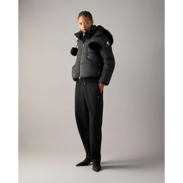Moose Knuckles Everest Hooded Down Puffer in Black | Jackets | Coveti