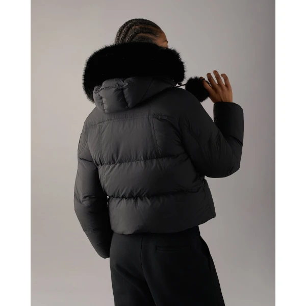 Moose Knuckles Everest Hooded Down Puffer in Black | Jackets | Coveti