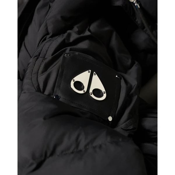 Moose Knuckles Everest Hooded Down Puffer in Black | Jackets | Coveti