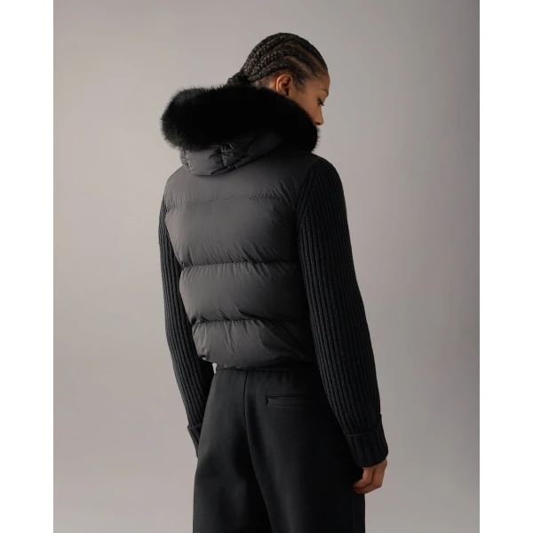 Moose Knuckles Everest Hybrid Down Jacket in Black | Jackets | Coveti