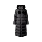 Moose Knuckles Everest Long Down Puffer in Black | Coveti