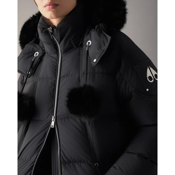 Moose Knuckles Everest Long Down Puffer in Black | Coats | Coveti