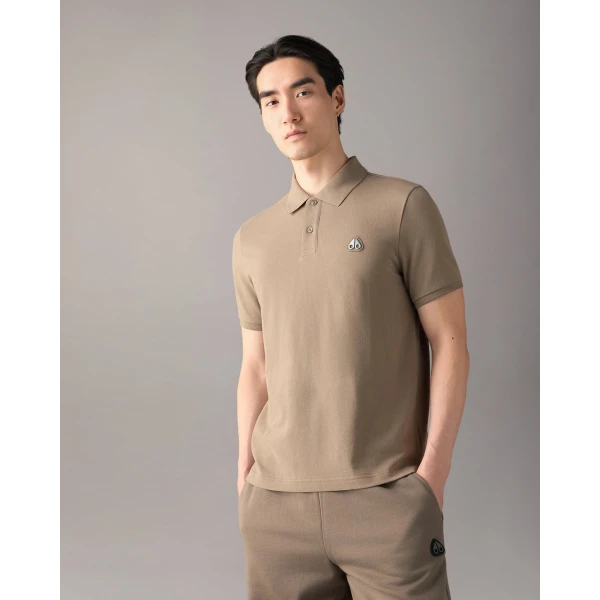 Moose Knuckles Everett Polo in Ashen | T-shirts & vests | Coveti