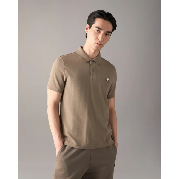 Moose Knuckles Everett Polo in Ashen | T-shirts & vests | Coveti