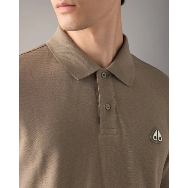 Moose Knuckles Everett Polo in Ashen | T-shirts & vests | Coveti