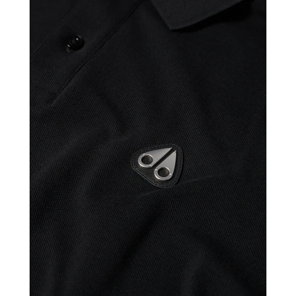 Moose Knuckles Everett Polo in Black | T-shirts & vests | Coveti