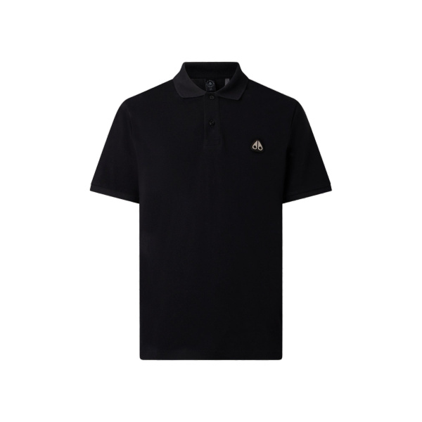 Moose Knuckles Everett Polo in Black | Coveti