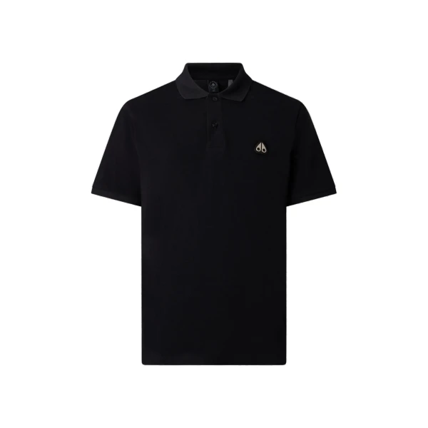 Moose Knuckles Everett Polo in Black | Coveti