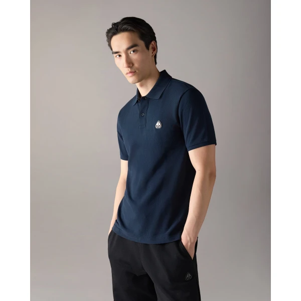 Moose Knuckles Everett Polo in Navy | T-shirts & vests | Coveti