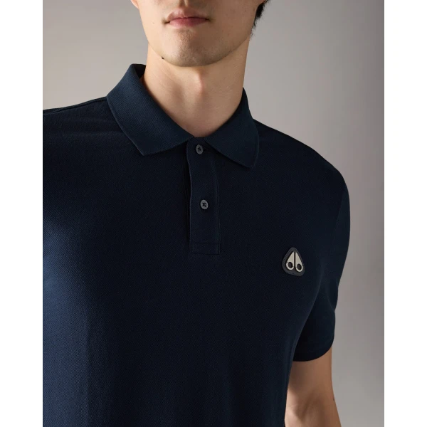 Moose Knuckles Everett Polo in Navy | T-shirts & vests | Coveti