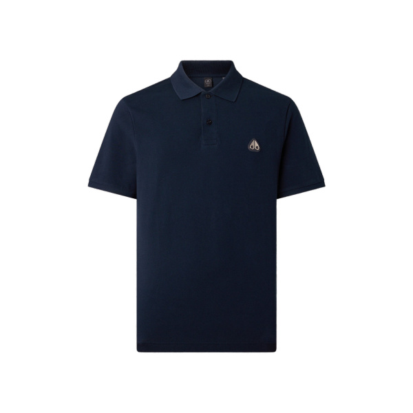 Moose Knuckles Everett Polo in Navy | Coveti