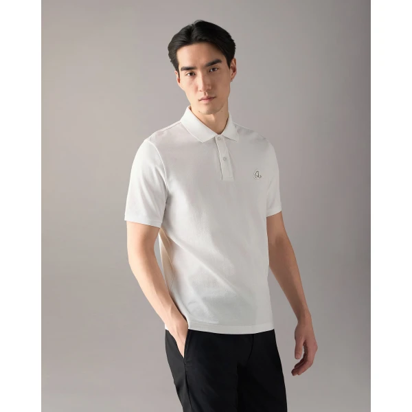 Moose Knuckles Everett Polo in White | T-shirts & vests | Coveti
