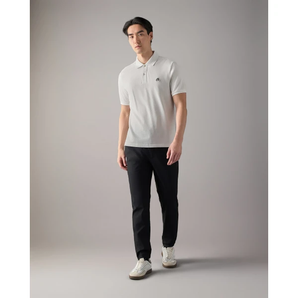 Moose Knuckles Everett Polo in White | T-shirts & vests | Coveti