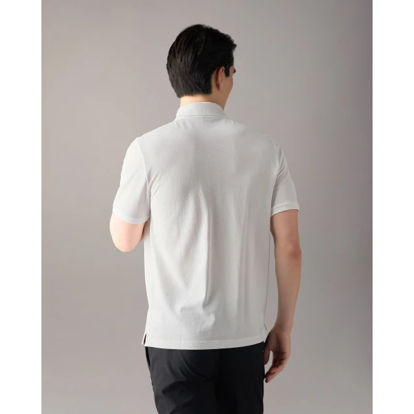 Moose Knuckles Everett Polo in White | T-shirts & vests | Coveti