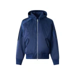 Moose Knuckles Georgie Satin Bomber Jacket in Nightfall Moose Knuckles Georgie Satin Bomber Jacket in Nightfall | Coveti