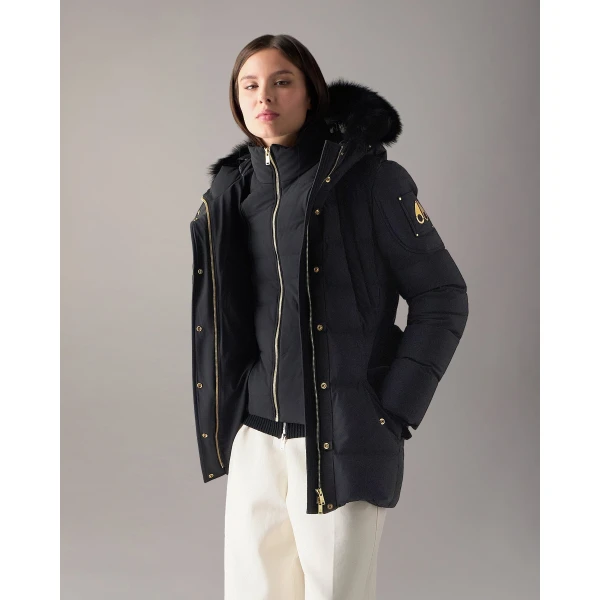 Moose Knuckles Gilded 3Q Down Jacket in Black | Jackets | Coveti