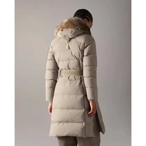 Moose Knuckles Gilded Long Down Parka in Ashen and Bronze | Coats | Coveti