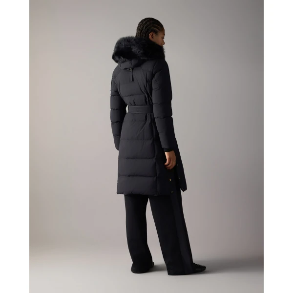 Moose Knuckles Gilded Long Down Parka in Black | Coats | Coveti