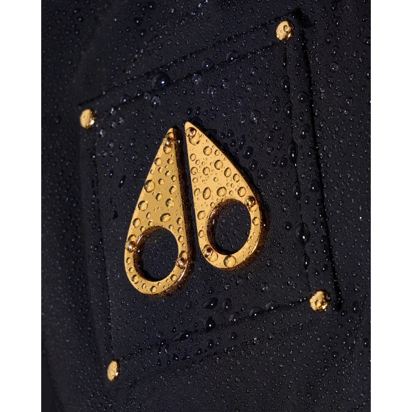 Moose Knuckles Gilded Long Down Parka in Black | Coats | Coveti
