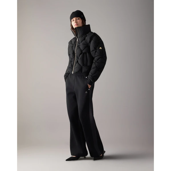 Moose Knuckles Glint Tufted Down Puffer in Black | Jackets | Coveti