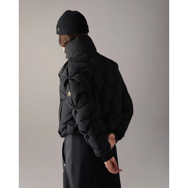 Moose Knuckles Glint Tufted Down Puffer in Black | Jackets | Coveti