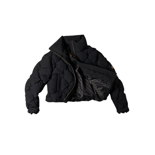 Moose Knuckles Glint Tufted Down Puffer in Black | Coveti