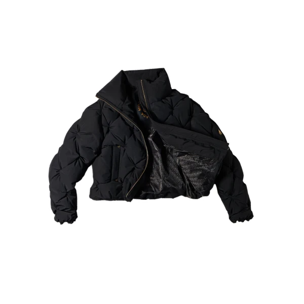 Glint Tufted Down Puffer in Black