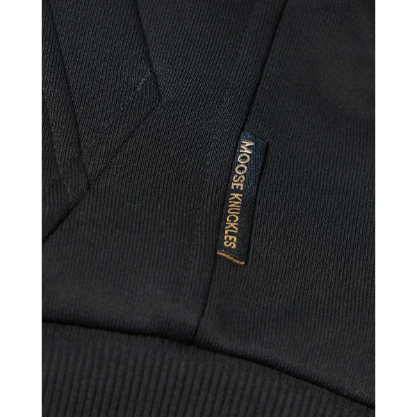 Moose Knuckles Gold Series Classic Bunny Hoodie in Black | Sweatshirts | Coveti