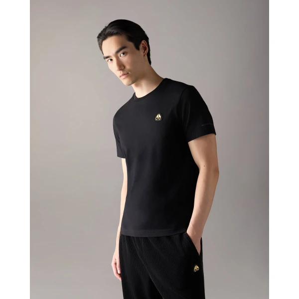 Moose Knuckles Gold Series Crescent T-Shirt in Black | T-shirts & vests | Coveti