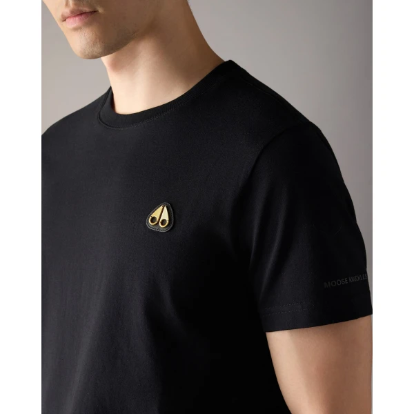 Moose Knuckles Gold Series Crescent T-Shirt in Black | T-shirts & vests | Coveti
