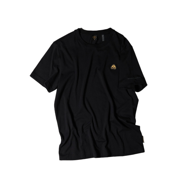 Moose Knuckles Gold Series Crescent T-Shirt in Black | Coveti