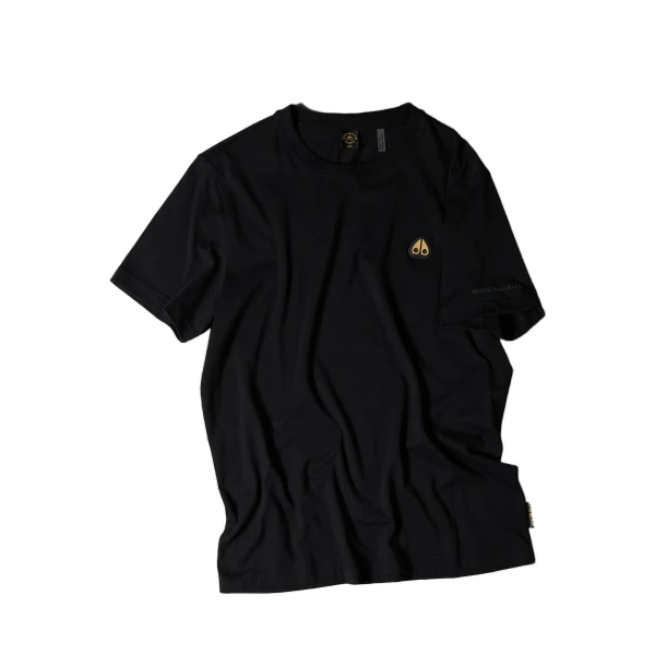 Moose Knuckles Gold Series Crescent T-Shirt in Black | Coveti