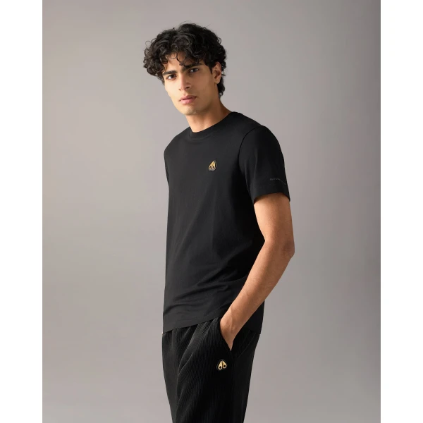 Moose Knuckles Gold Series Crescent T-Shirt in Navy | T-shirts & vests | Coveti