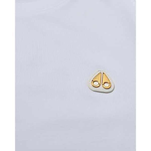 Moose Knuckles Gold Series Crescent T-Shirt in White | T-shirts & vests | Coveti