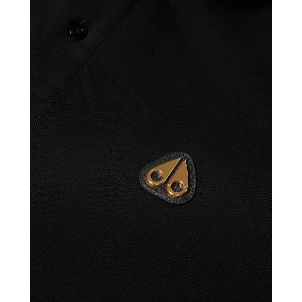Moose Knuckles Gold Series Everett Polo in Black | T-shirts & vests | Coveti