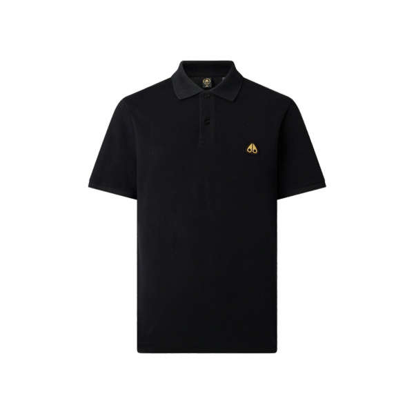 Moose Knuckles Gold Series Everett Polo in Black | Coveti
