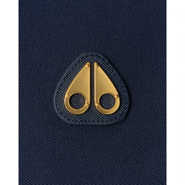 Moose Knuckles Gold Series Everett Polo in Navy | T-shirts & vests | Coveti