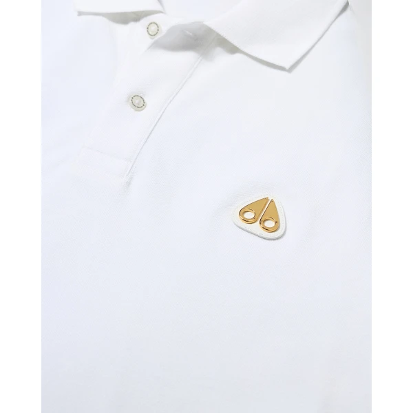 Moose Knuckles Gold Series Everett Polo in White | T-shirts & vests | Coveti