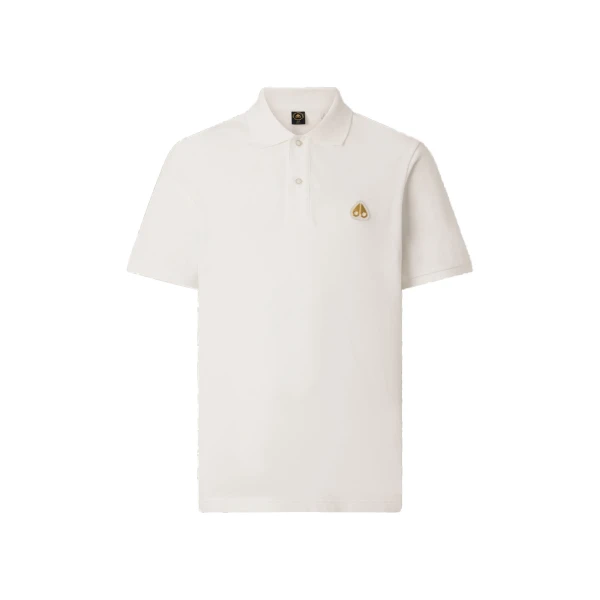 Moose Knuckles Gold Series Everett Polo in White | Coveti
