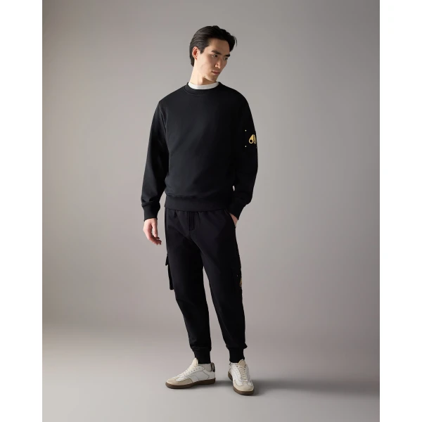 Moose Knuckles Gold Series Hartsfield Cargo Joggers in Black | Pants | Coveti