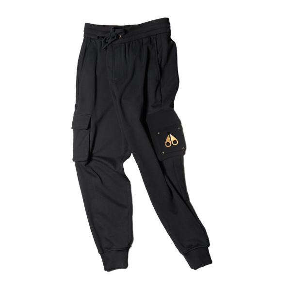 Moose Knuckles Gold Series Hartsfield Cargo Joggers in Black | Coveti