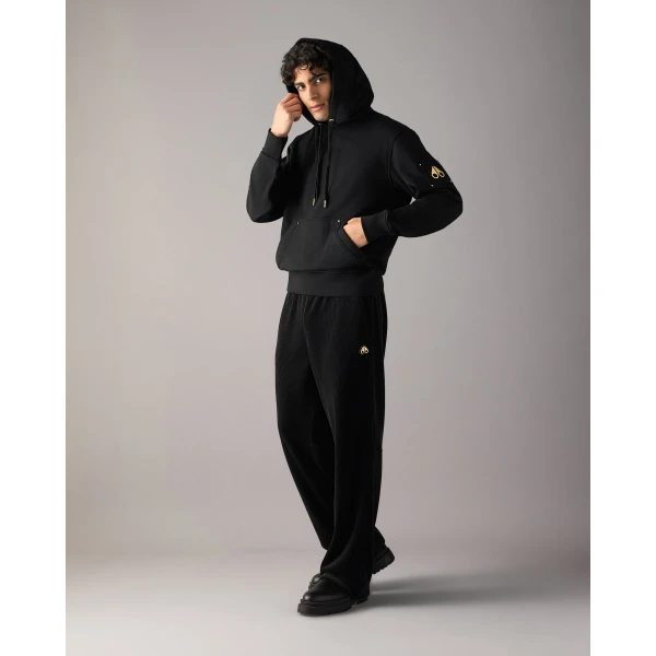 Moose Knuckles Gold Series Hartsfield Hoodie in Black | Sweatshirts | Coveti