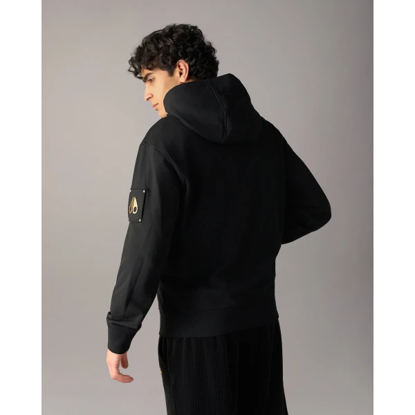 Moose Knuckles Gold Series Hartsfield Hoodie in Black | Sweatshirts | Coveti
