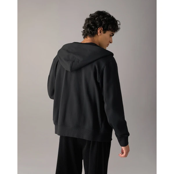 Moose Knuckles Gold Series Hartsfield Zip-Up Hoodie in Black | Sweatshirts | Coveti