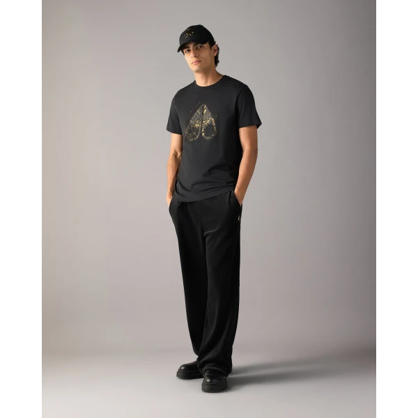 Moose Knuckles Gold Series Icebreak Logo T-Shirt in Black | T-shirts & vests | Coveti