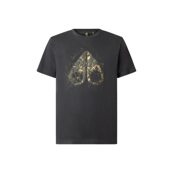 Moose Knuckles Gold Series Icebreak Logo T-Shirt in Black | Coveti