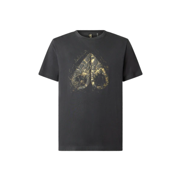Moose Knuckles Gold Series Icebreak Logo T-Shirt in Black | Coveti