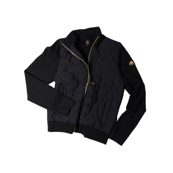 Moose Knuckles Gold Series Kamet Hybrid Down Jacket in Black | Coveti