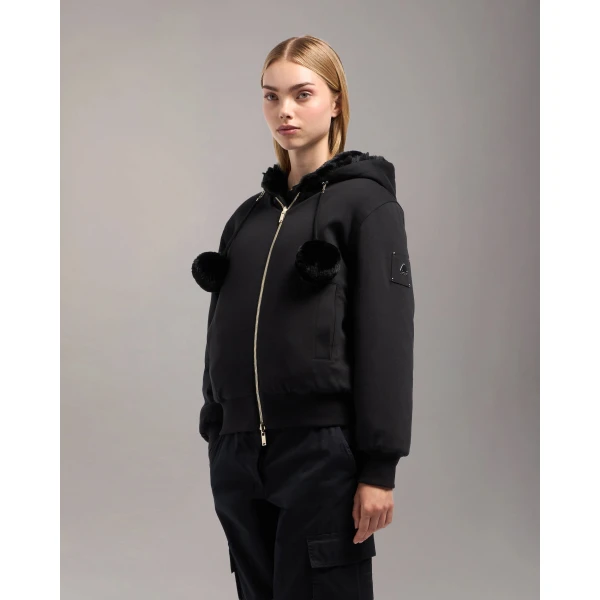 Moose Knuckles Gold Series Mealy Reversible Bunny in Black | Long Sleeve | Coveti
